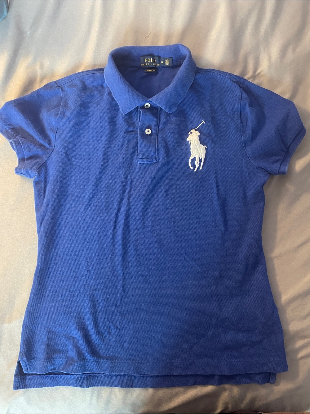 Polo by Ralph Lauren Bright Blue Short-Sleeve Polo with White Logo